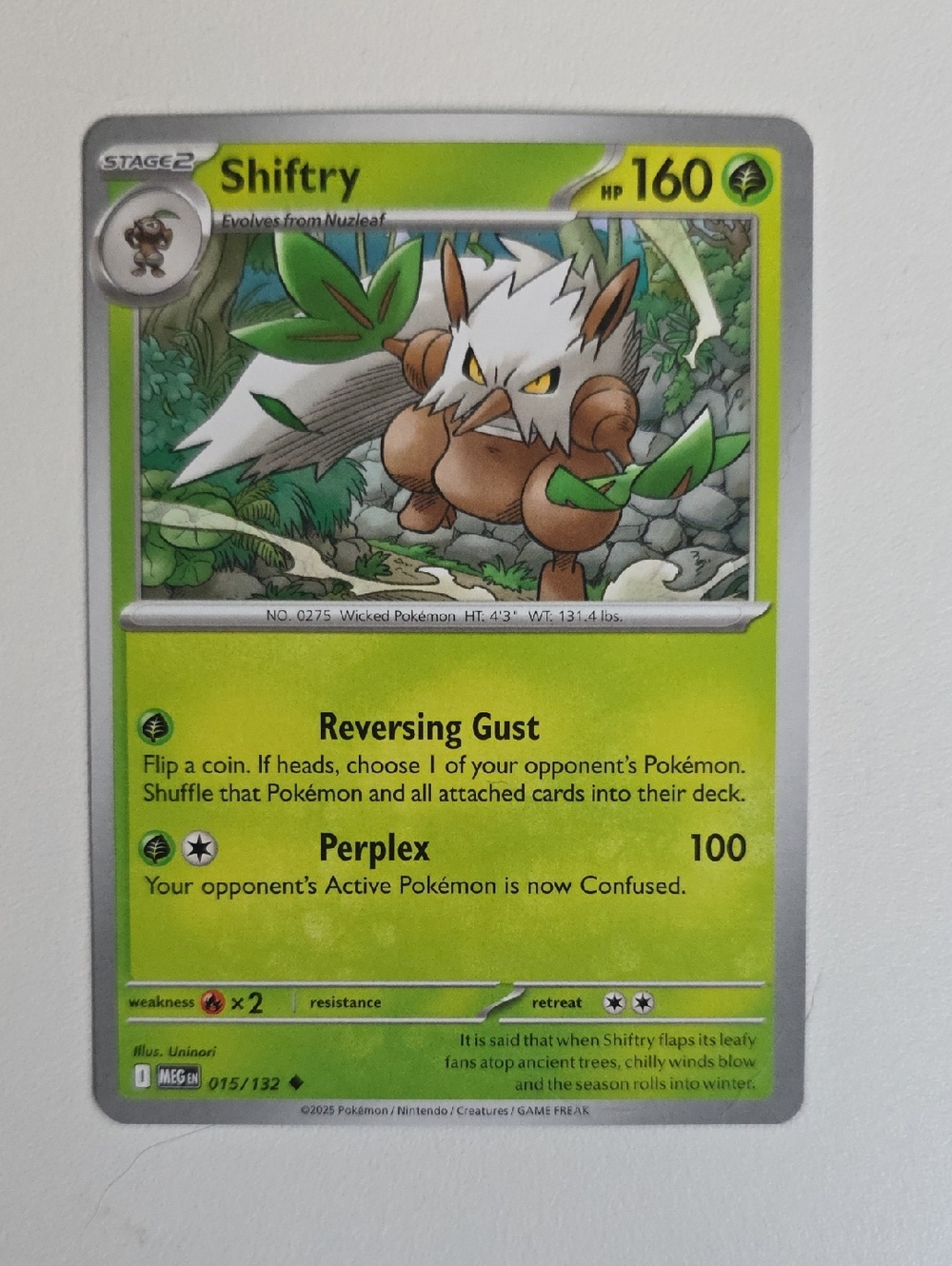 Pokemon Shiftry Card - Green